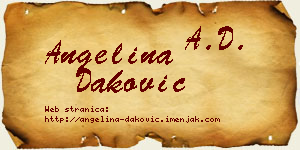 Angelina Daković vizit kartica